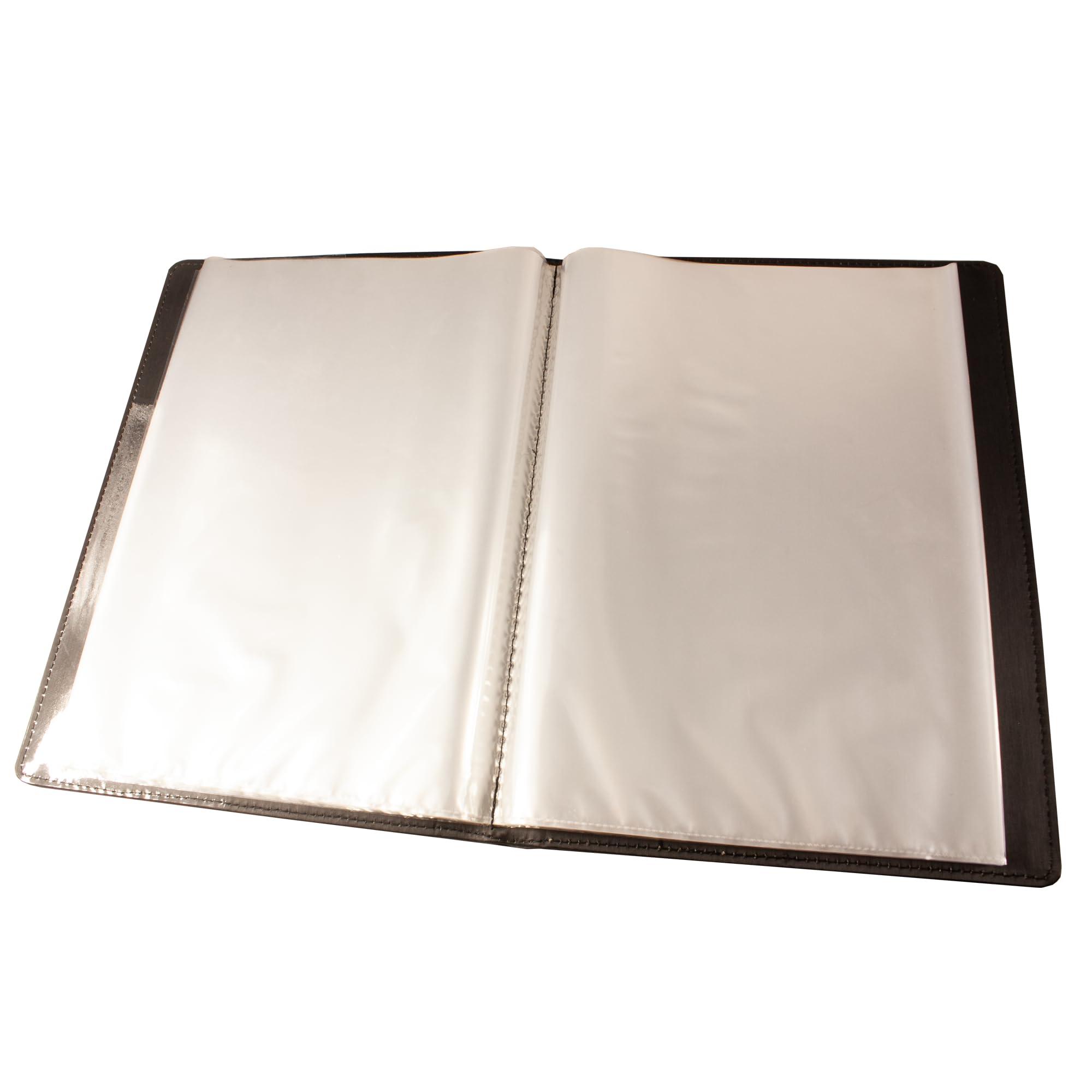 eco-eco Eco139 Profi-Buch, A4, 50% recycelt, 20 Taschen, gepolstert, Kunstmappe mit Kunststoffhüllen, Schwarz