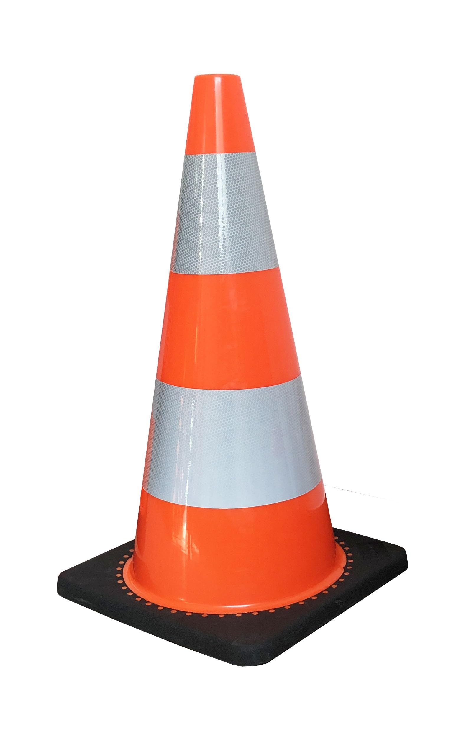 Cône 70cm Classe 2 Base Caoutchouc - Orange