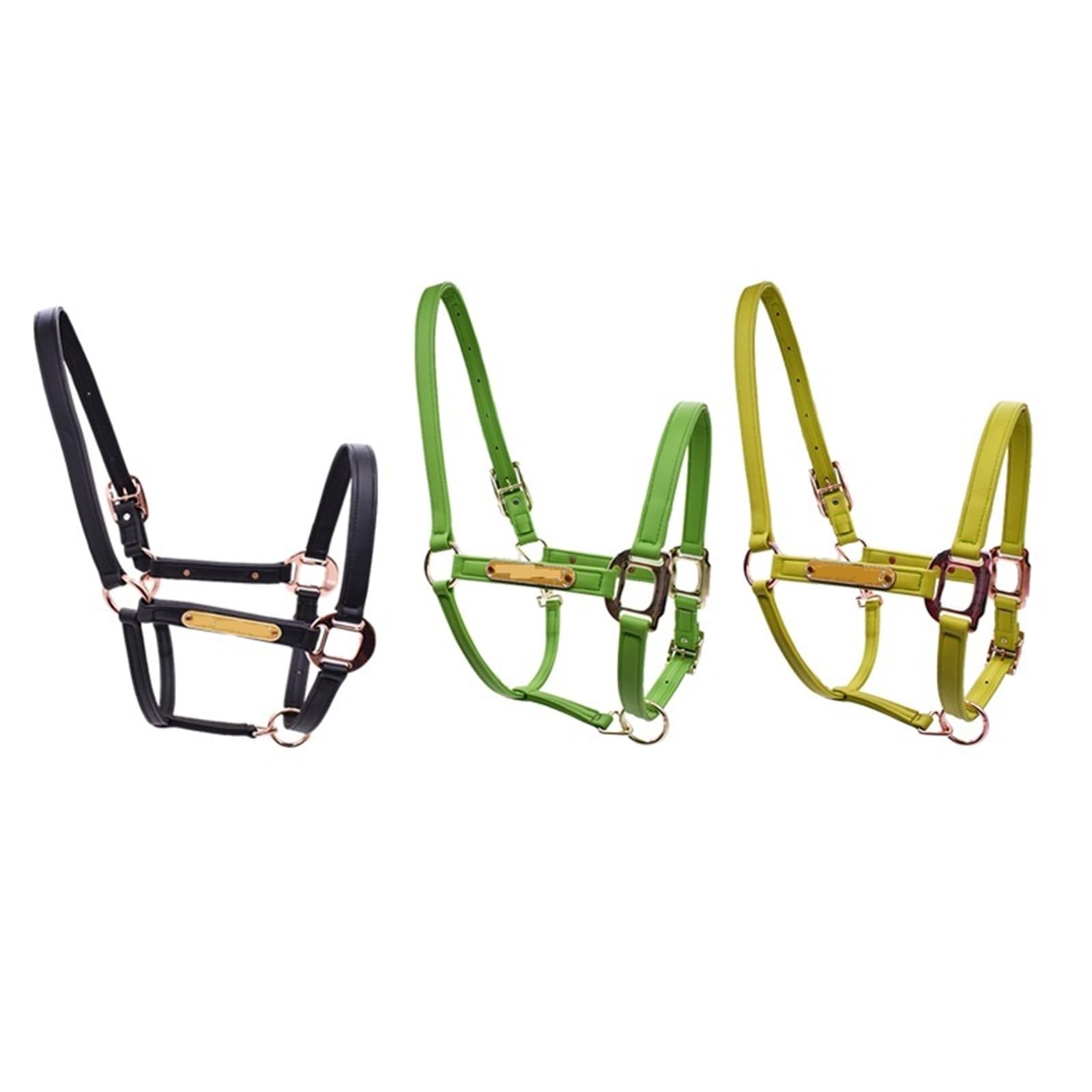 Brida de Caballo Duradera, Cabestro de rienda, arnés de Cabeza, Cabestro de Caballo para Caballos(Green L160CM)