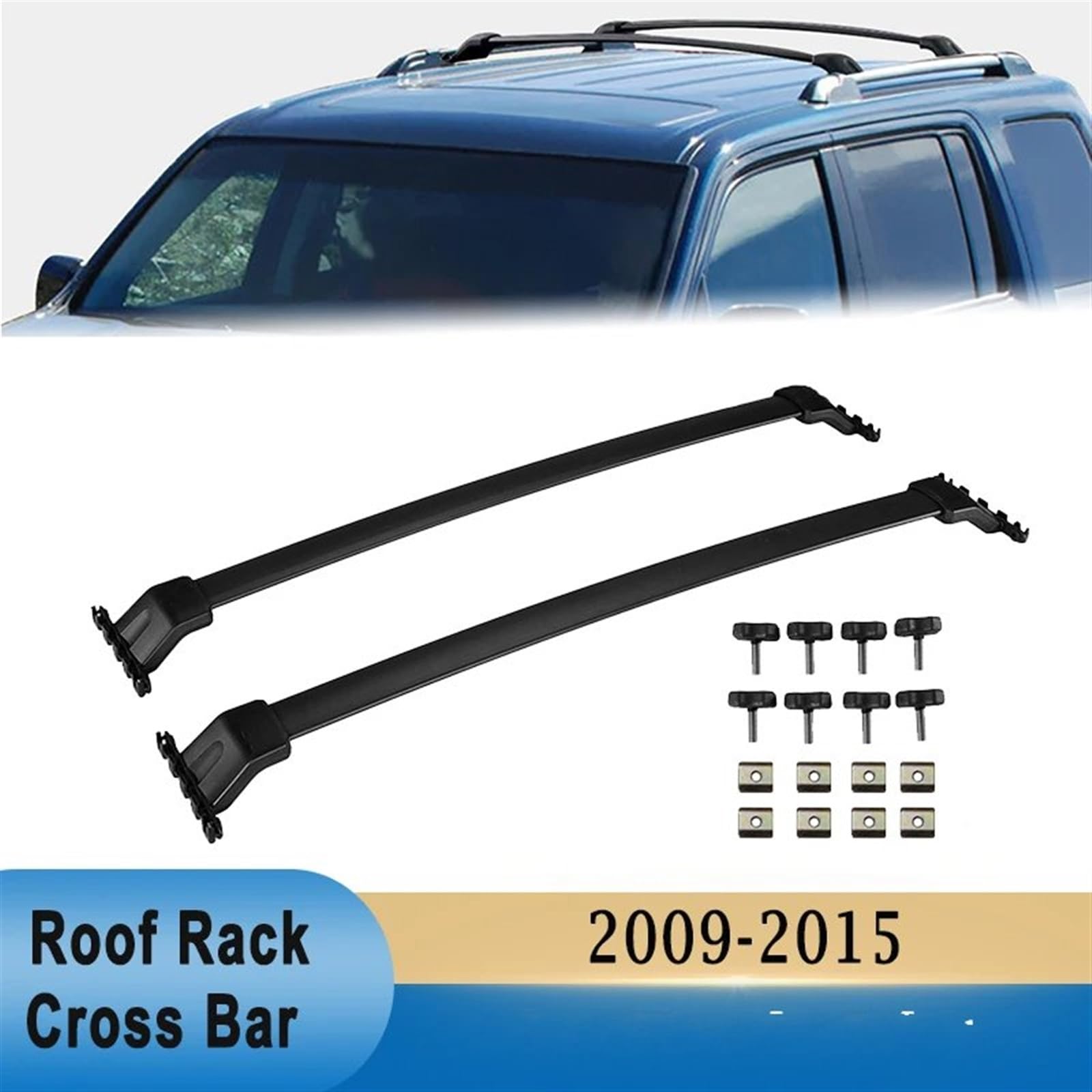Barras Cruzadas para Techo Coche Portaequipajes para SUV Aleación Aluminio para Pilot Kayaks Canoas Y Bicicletas, Soporte para Techo, 2009-2015 Barras De Techo Baca Coche