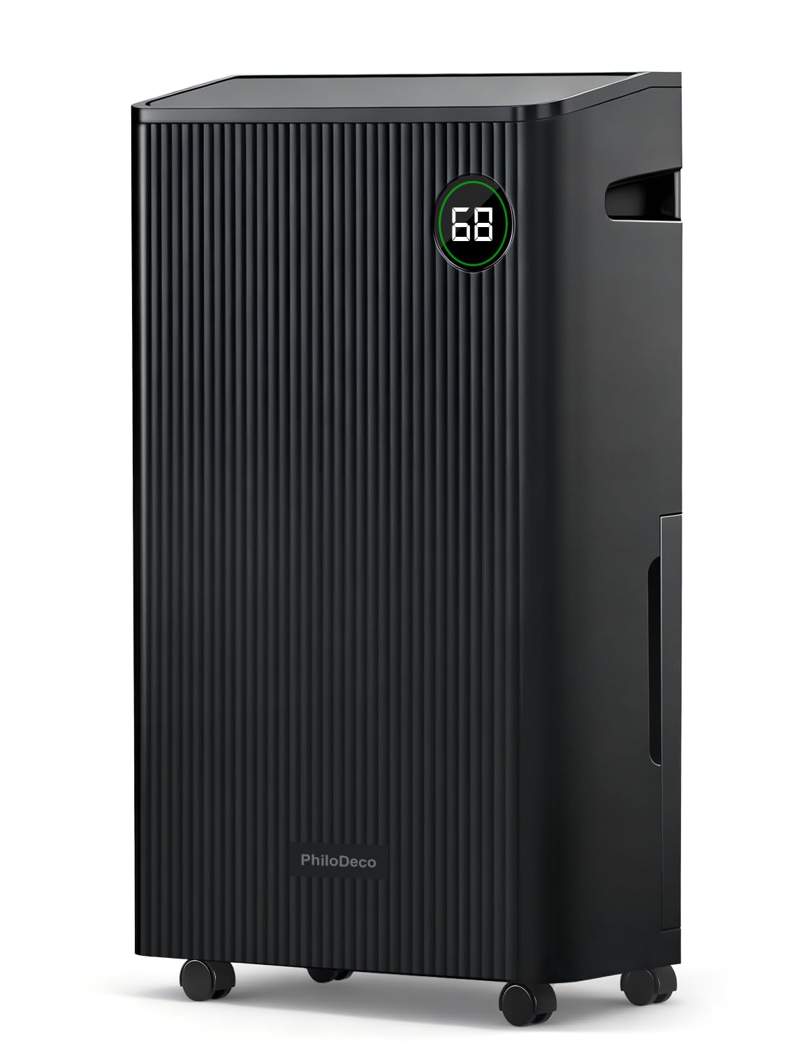 PHILODECO 80 Pint 4500 Sq.Ft with Drain Hose, Automatic Defrosting, Intelligent Humidity Control with 24HR Timer, Smart Quiet Dehumidifier, for Basement, Bathroom, Bedroom, Home, Black