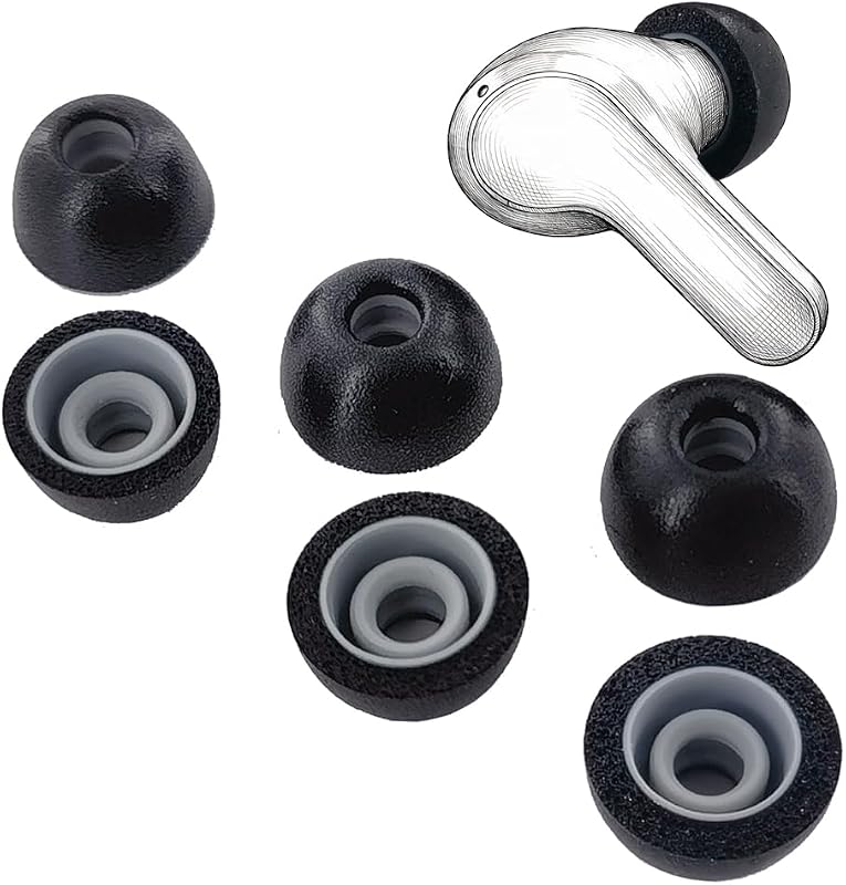 Replacement 2 Layers Memory Foam Eartips for JBL Vibe Beam Earbuds | Compatible with JBL Vibe Beam 2 / Vibe Beam / Vibe 200TWS / Wave Beam /Vibe Buds /Buds 2 Earbuds,Upgrade Foam Eartips,3 Pairs