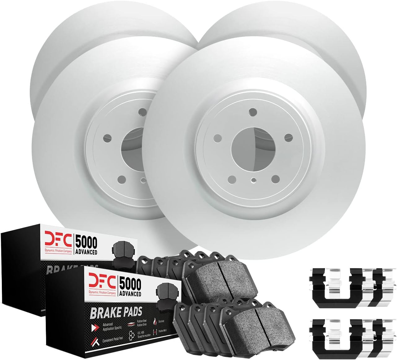 Dynamic Friction Company Front Rear GEOMET Brake Rotors
