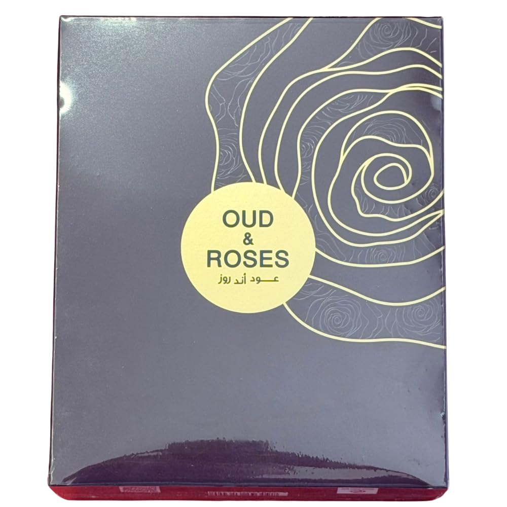 Eau de Parfum Oud and Roses, 60 ml di Ahmed | Per uomini e donne | Rosa turca | Oud | Lavanda | Sandalo | Ambra | Muschio | Alta concentrazione di olio