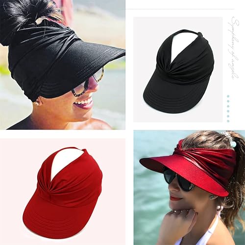 Miniatura 6 de Sun Hat Women Sun Beach Visor Cap UV Protection with Wide Brim for Sports Beach Golf Hiking