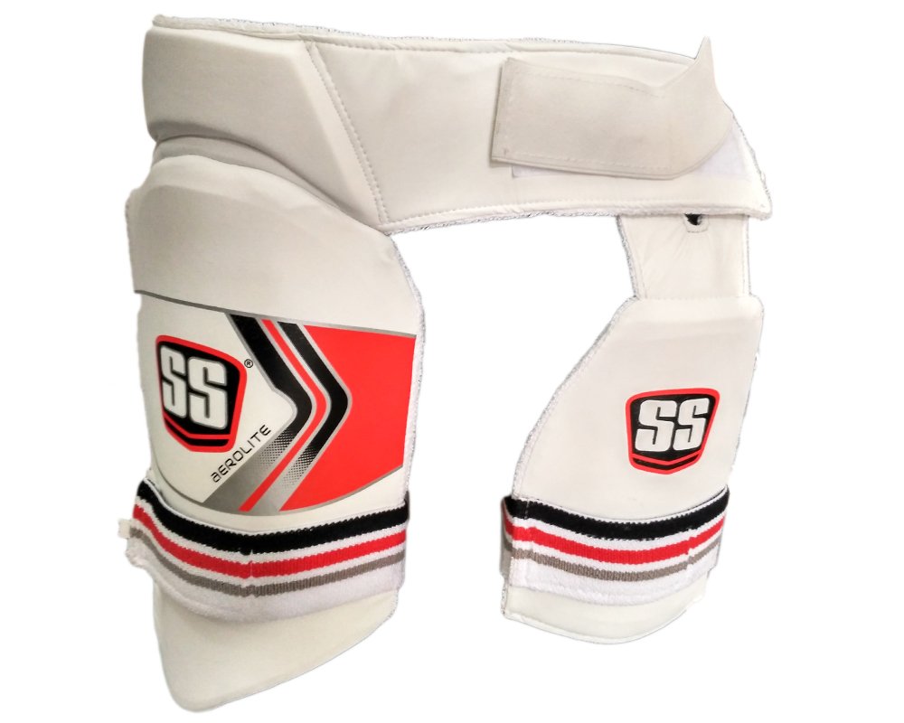 SS Aerolite Cricket Batting Combo Thigh Guard Mens Size (White Red, Right Hand) (B072613F84) Amazon Price History, Amazon Price Tracker