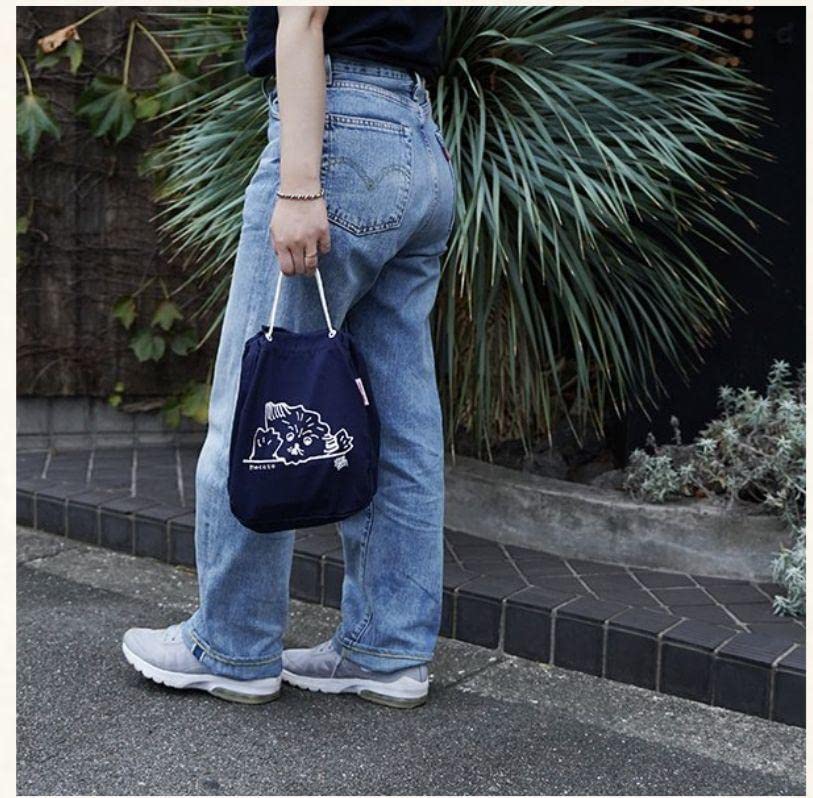 Amazon.co.jp: BAG'n'NOUN モコゾウ イラスト バック ネイビー