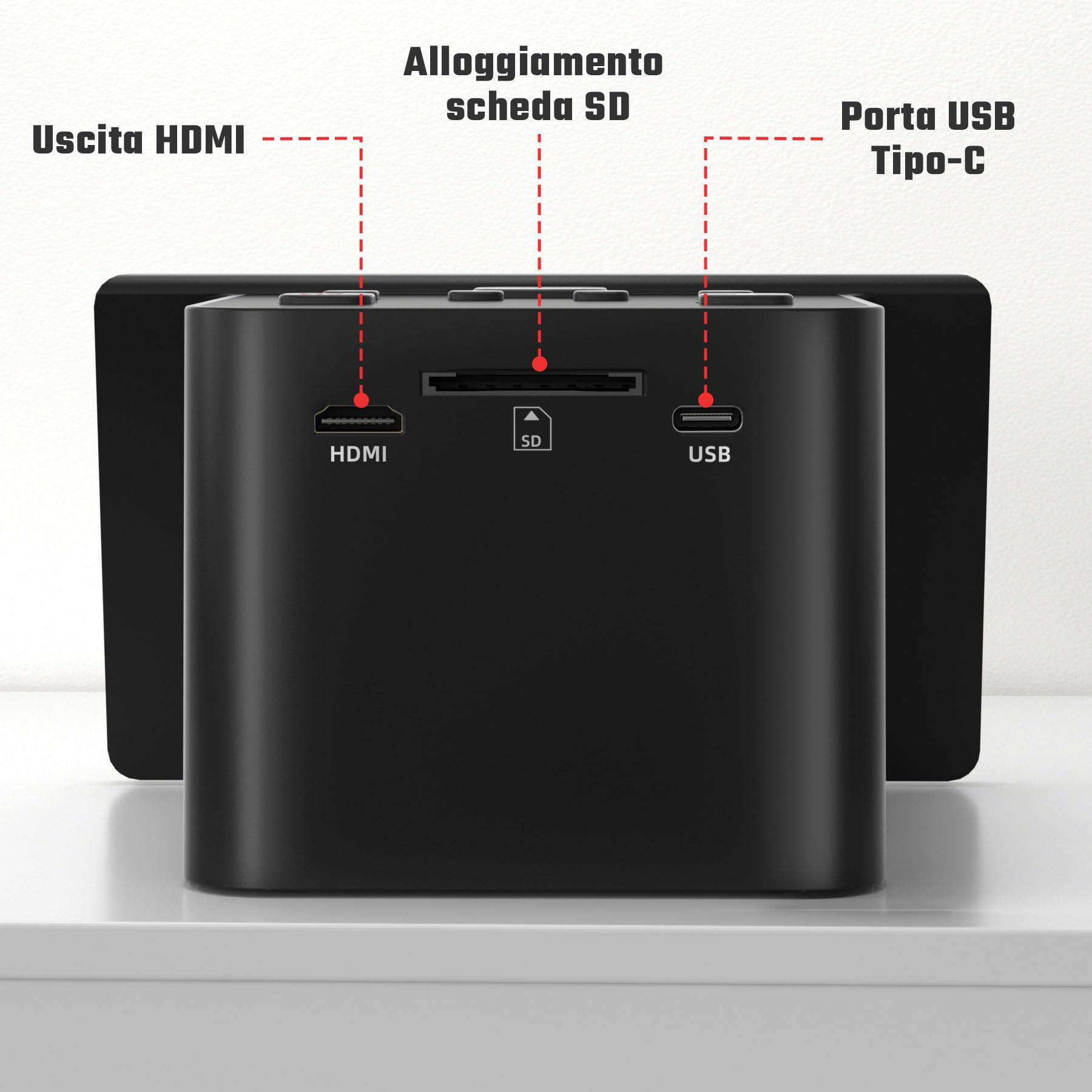 Scanner digitale per film e diapositive con ampio display LCD da 5 pollici, scanner negativo e diapositive per digitalizzare, converte 135, 126 KPK, 110 film negativi e Super 8 in JPEG da 22 MP.