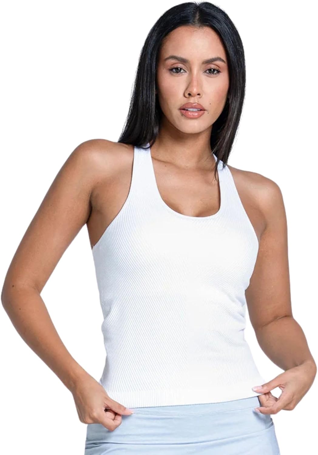 Lucky In Love Seamless Scoop Neck Tank with Built in Bra