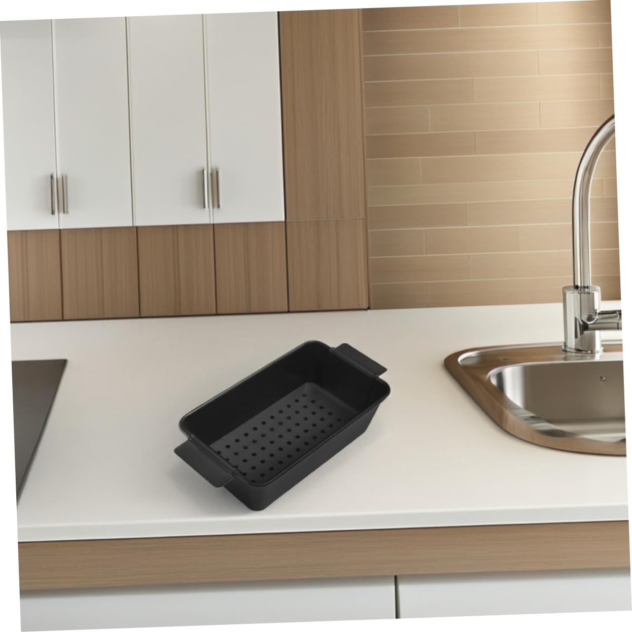 Abaodam 2 Moldes para Pan Tostado Antiadherentes de Acero al Carbono Negro
