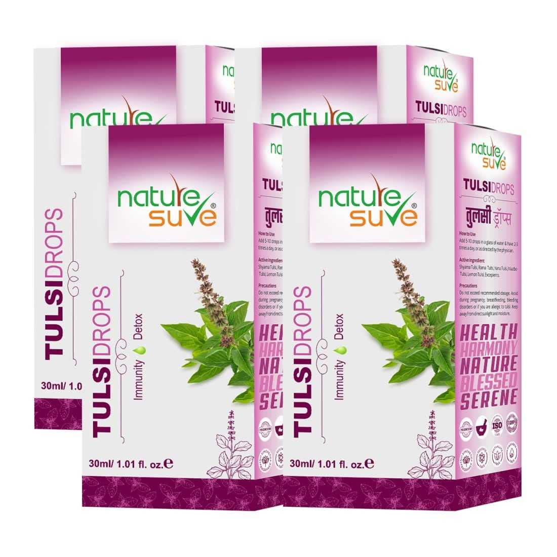 Nature Sure Tulsi Drops for Immunity and Detox in Men & Women - 4 Packs (30ml Each)-image-11