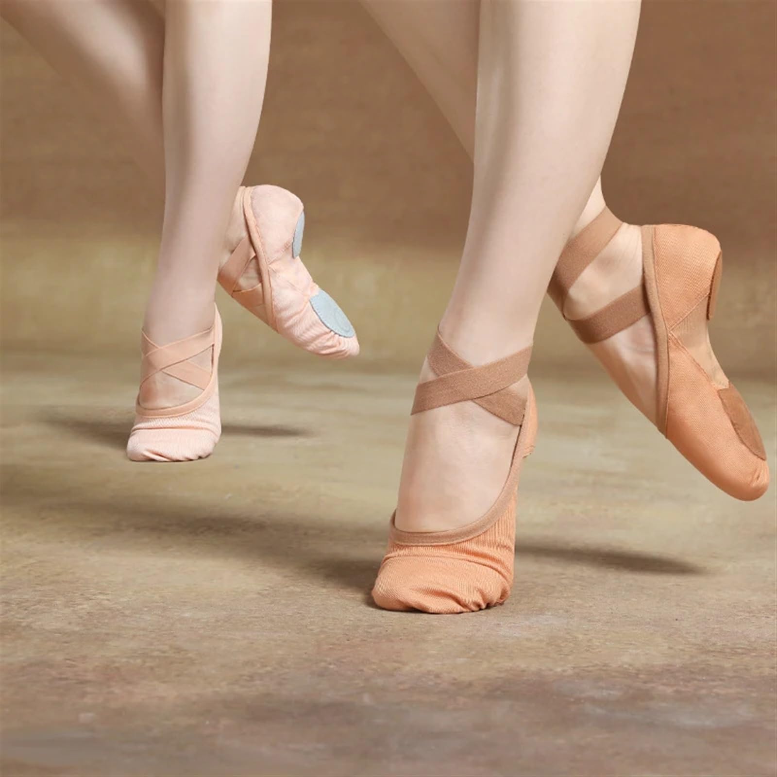 Zapatillas de Ballet Zapatillas de Ballet for Mujeres y niñas, Bailarinas elásticas, Zapatillas de Ballet de Tela elástica con un Solo cordón.(Beige,31)