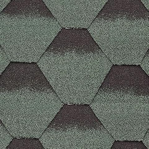 Forest Green Hexagonal Roofing Felt Shingles Shed Roof Tiles 5m² Roof Pack Cover
