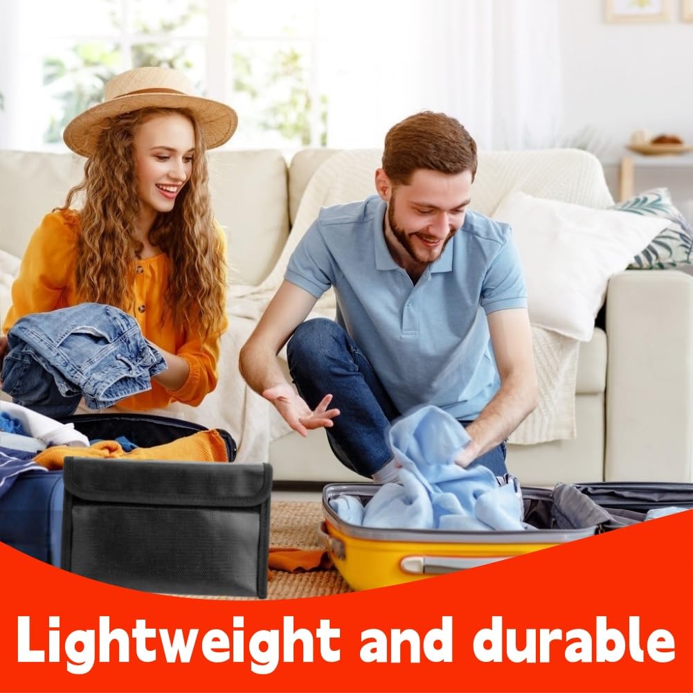 Bolsas Ignífugas para Documentos y Dinero,Bolsa Seguridad Ignífuga,Bolsa Ignífuga y Resistente al Agua,Bolsa Seguridad Prueba de Explosiones,Bolsas Prueba Fuego Resistente,para Objetos Valo