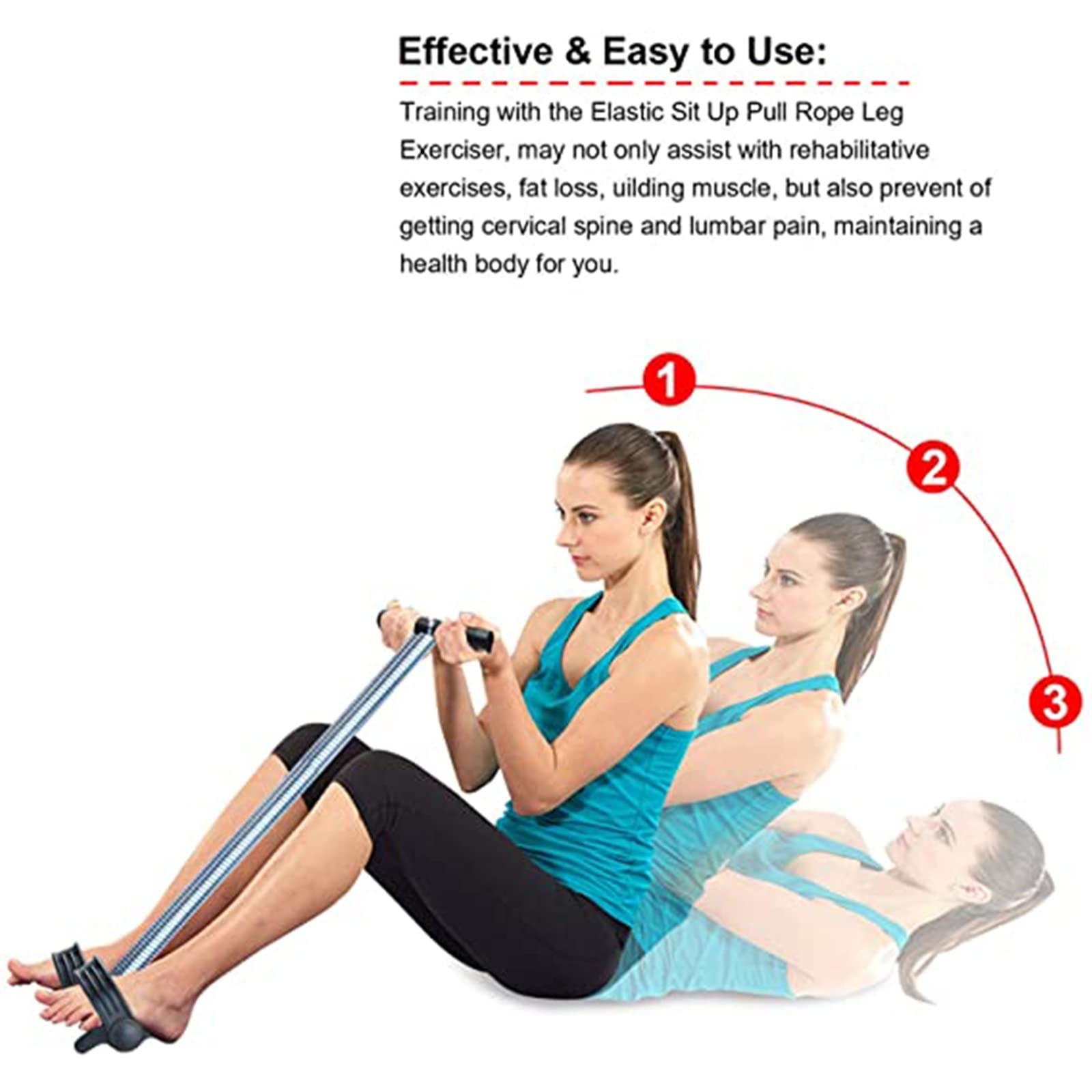 Brustzieher-Federwiderstandsbänder, elastischer Stahl-Yoga-Spanner, Fitnessgeräte für Frauen und Männer, Expander, Workout, Heim-Fitnessstudio, Übungstraining (Farbe: Blau)