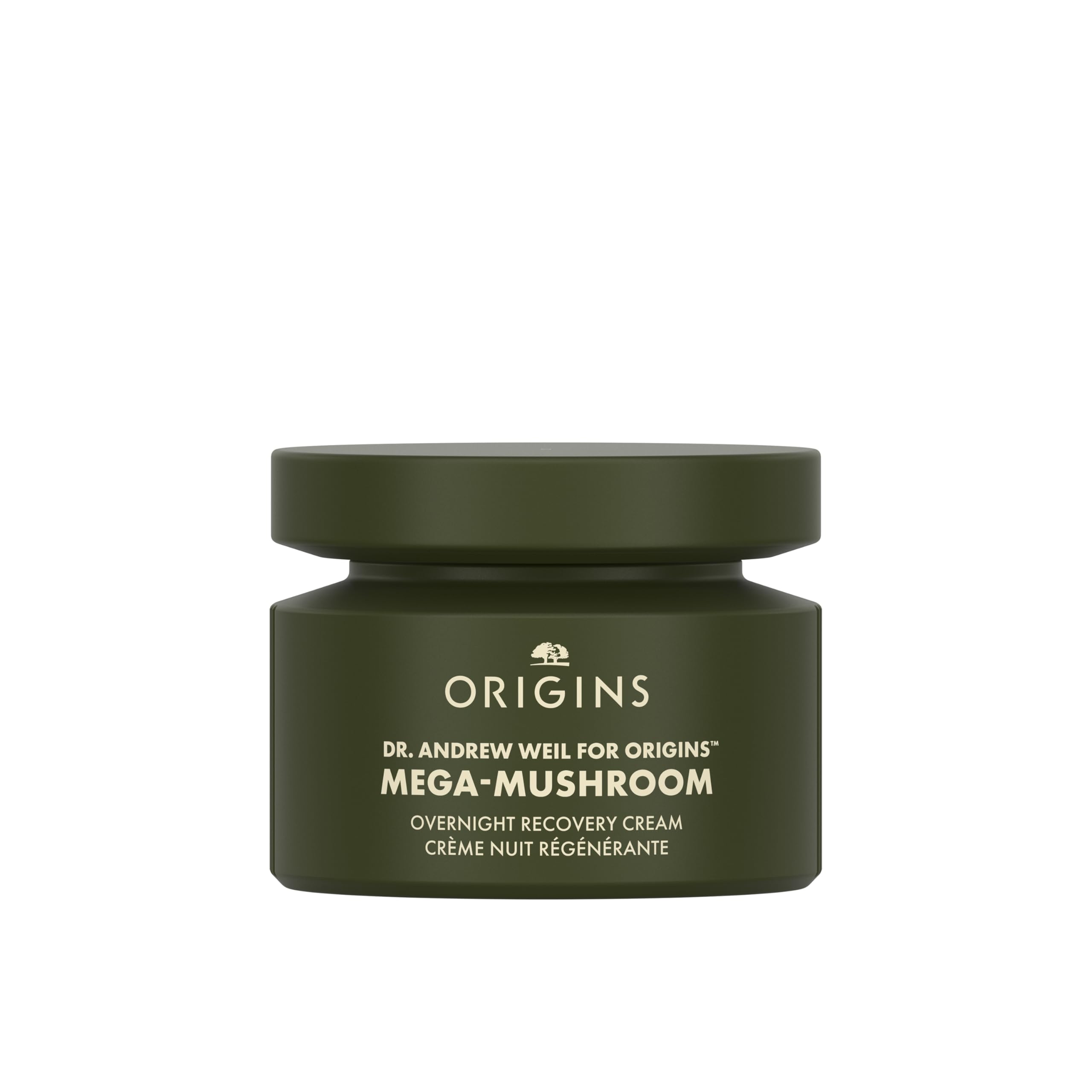 Origins Mega-Mushroom Overnight Recovery Skin Barrier Cream | For Deep Overnight Hydration & Reduced Visible Redness | With Reishi Mushroom, Fermented Chaga Mushroom & Evening Primrose, 1.7 Fl Oz