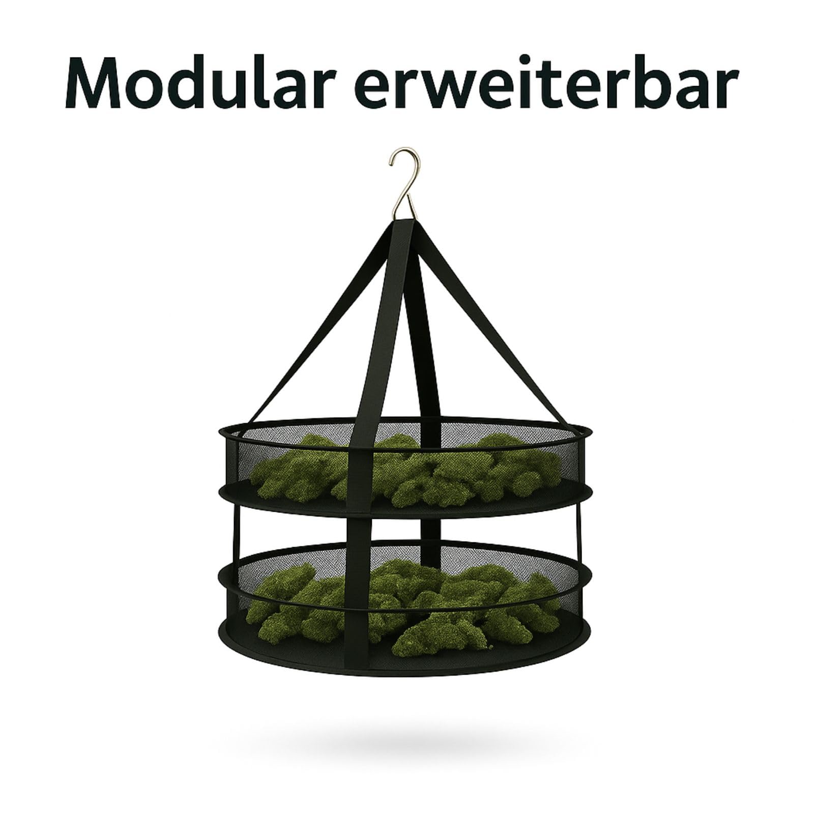Weedness Grow Trocken-Netz Ø 46 cm 1 Lagig zum Aufhängen – Anbau Indoor & Outdoor Ernte Kräuter Trocknen Trocknungsnetz Gemüse Früchte Garten