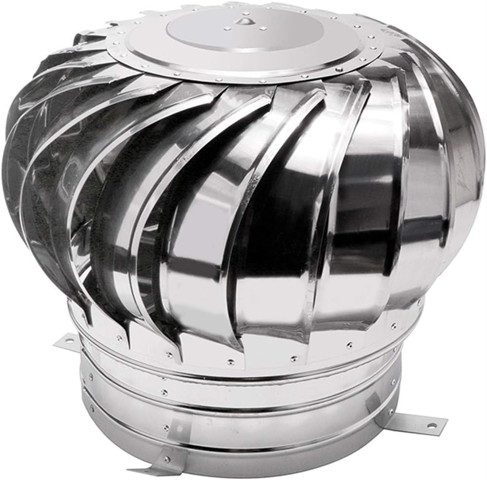 Chapeau de cheminee 300 mm anti-vent pour ameliorer la ventilation