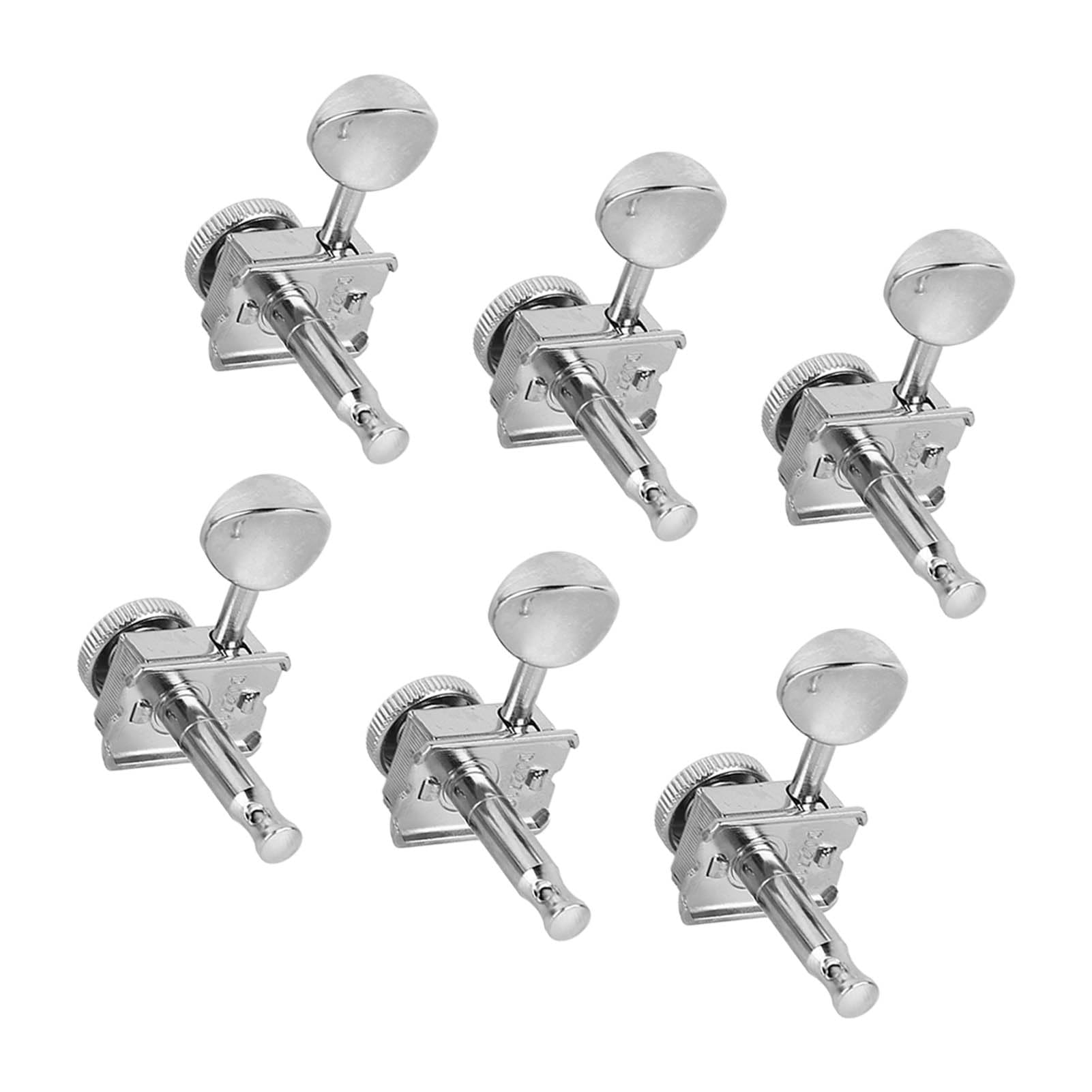 6pcs Tuner Guitar Tuner Pegs semi chiuso a cordatura a corda di tuning per le teste della macchina Accessori per chitarra con dadi e vite per materiale di chitarra elettrica