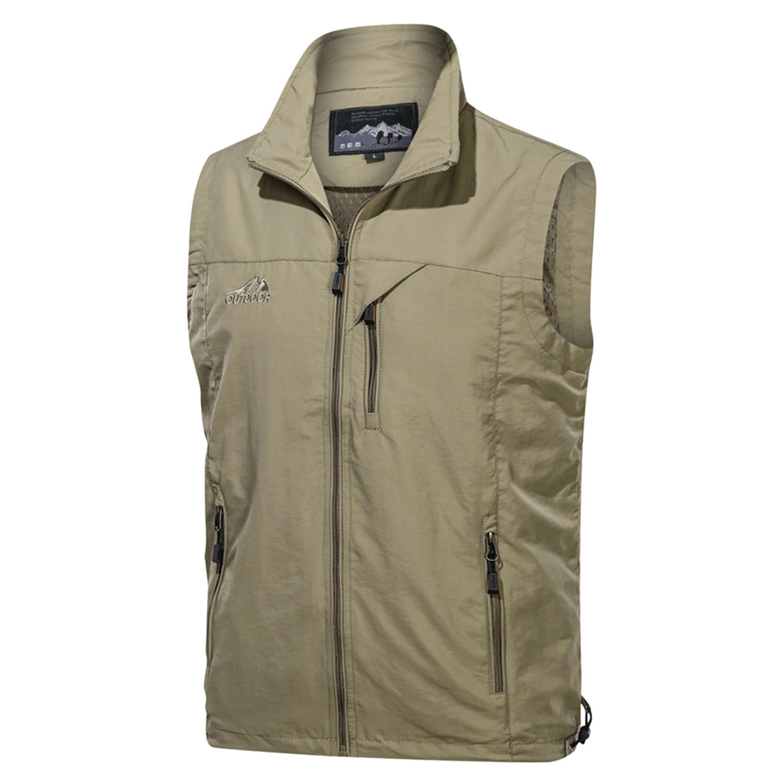 Gilet Uomo Elegante Nero Outdoor Leggero Gilet Da Lavoro Sportivo Pesca Cargo Abbigliamento Smanicato Cotone Elegante Con Tasche Gilets Estivo