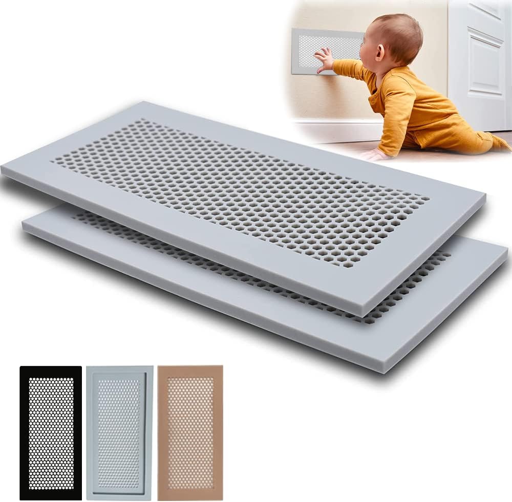 Child Proof Floor Vent Cover,Silicone Floor Vent Cover,Catch Small Items Baby Safe