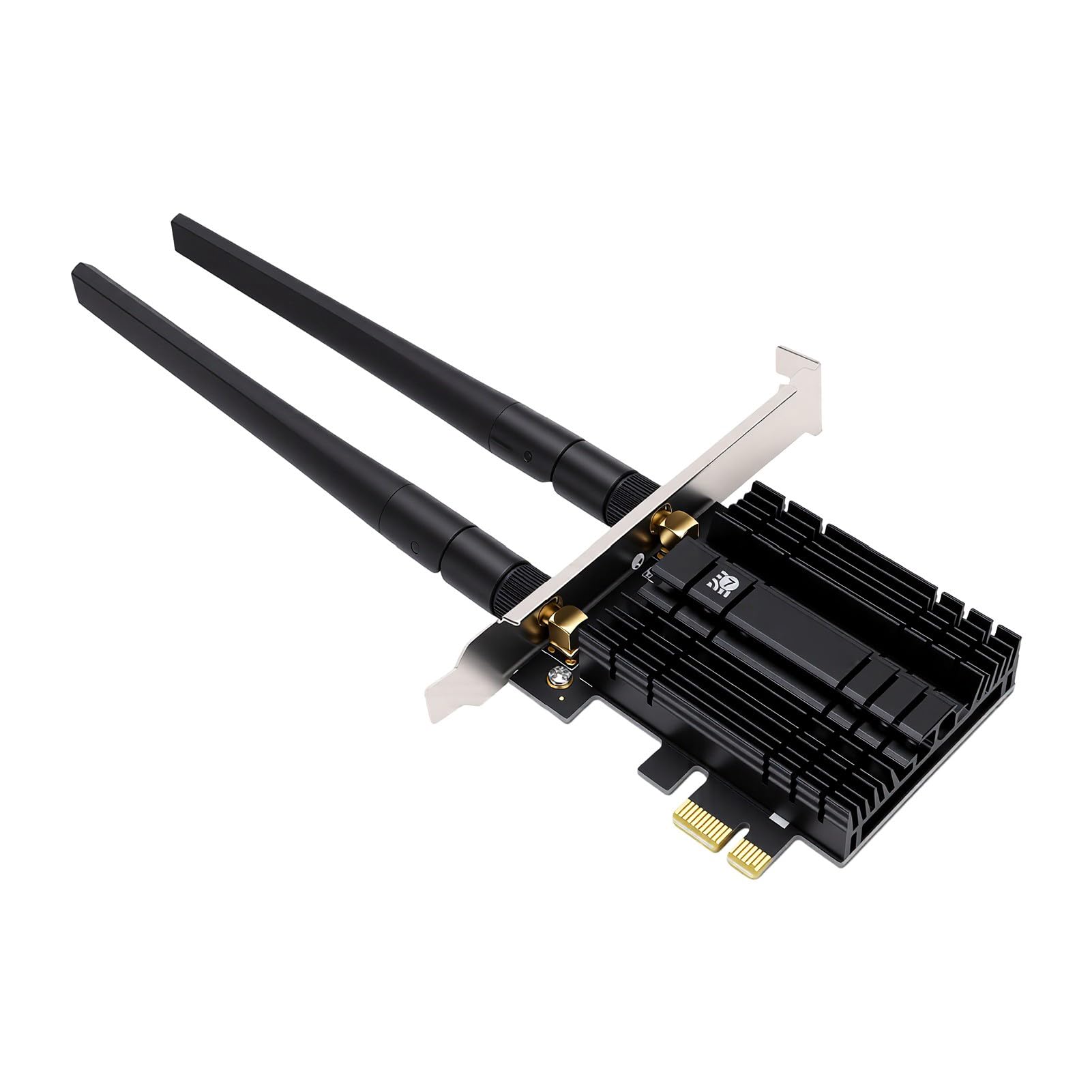 Scheda Wireless WiFi 7 NGFF, Scheda di Rete Wireless Bluetooth 5.4 2882Mbps Tri Band 6GHz con Interfaccia PCIe, Antenne 6dBi per Giochi e Streaming