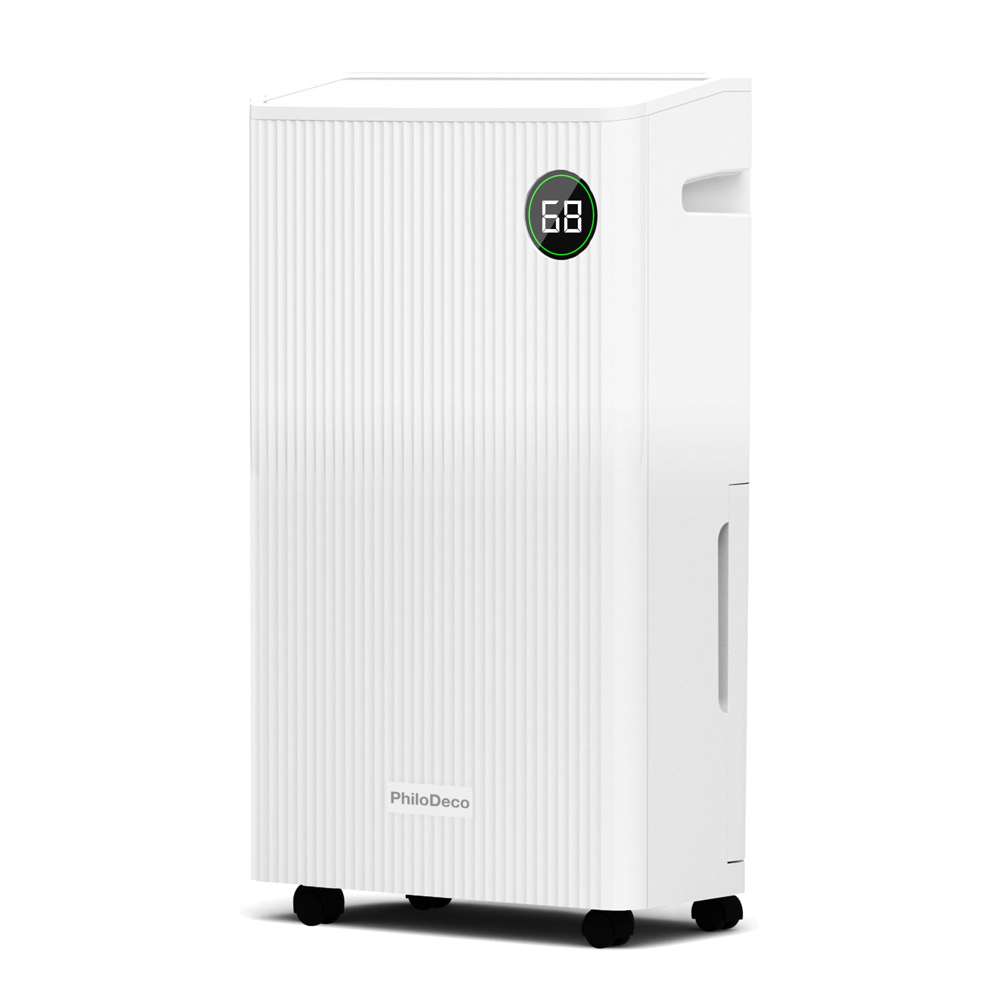 PHILODECO 80 Pint 4500 Sq.Ft Dehumidifier with Drain Hose, Automatic Defrosting, Intelligent Humidity Control with 24HR Timer, Smart Quiet Dehumidifier, for Basement, Bathroom, Bedroom, Home, White