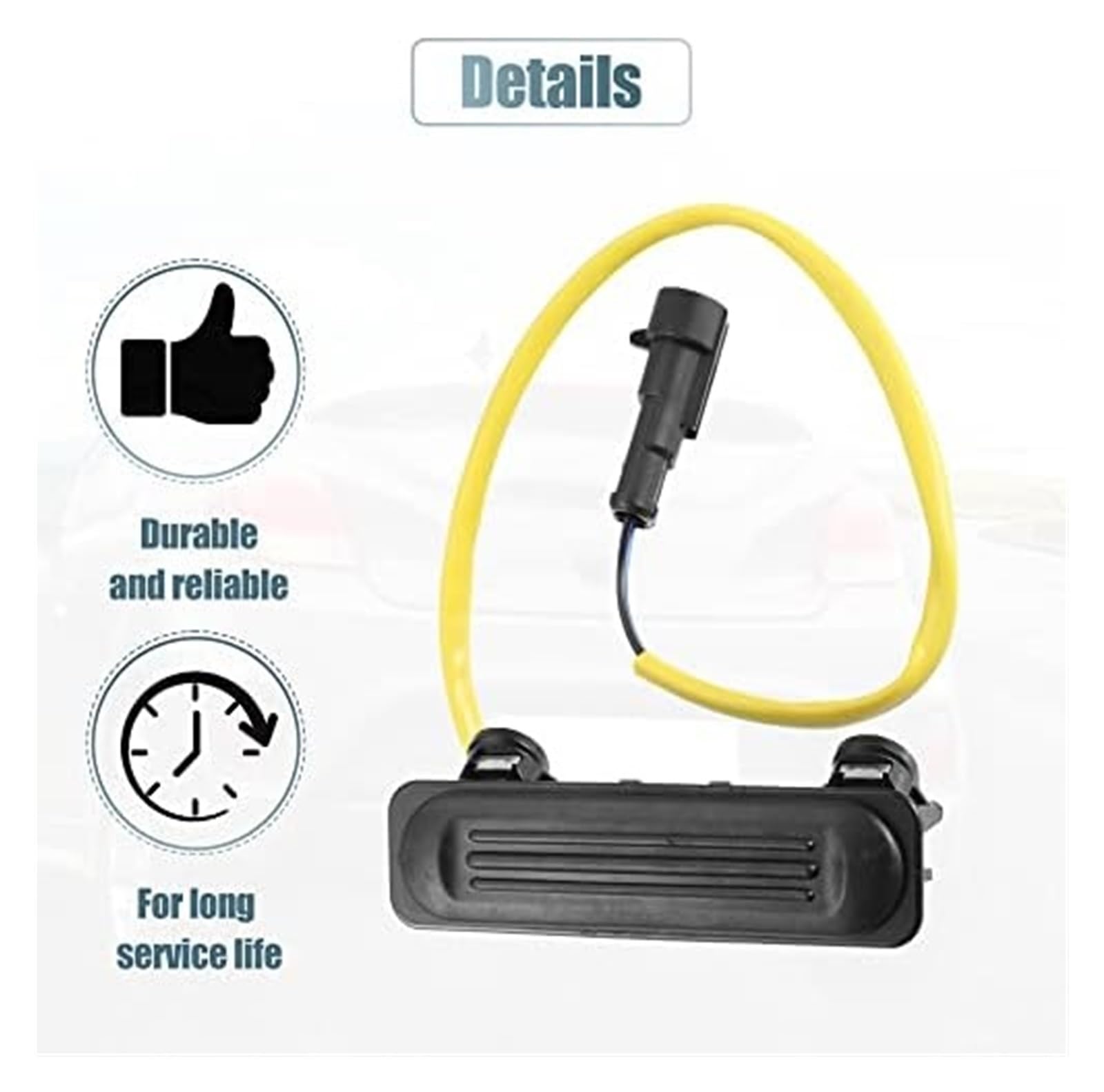 LLYIXUAI Bouton Déverrouillage Du Coffre à Hayon Pour Fiat Pour Doblo Pour Mk2 2010-2019 51829929 Interrupteur De Poignée De Déverrouillage Arrière De Voiture Actionneur De Verrouillage De Hayon