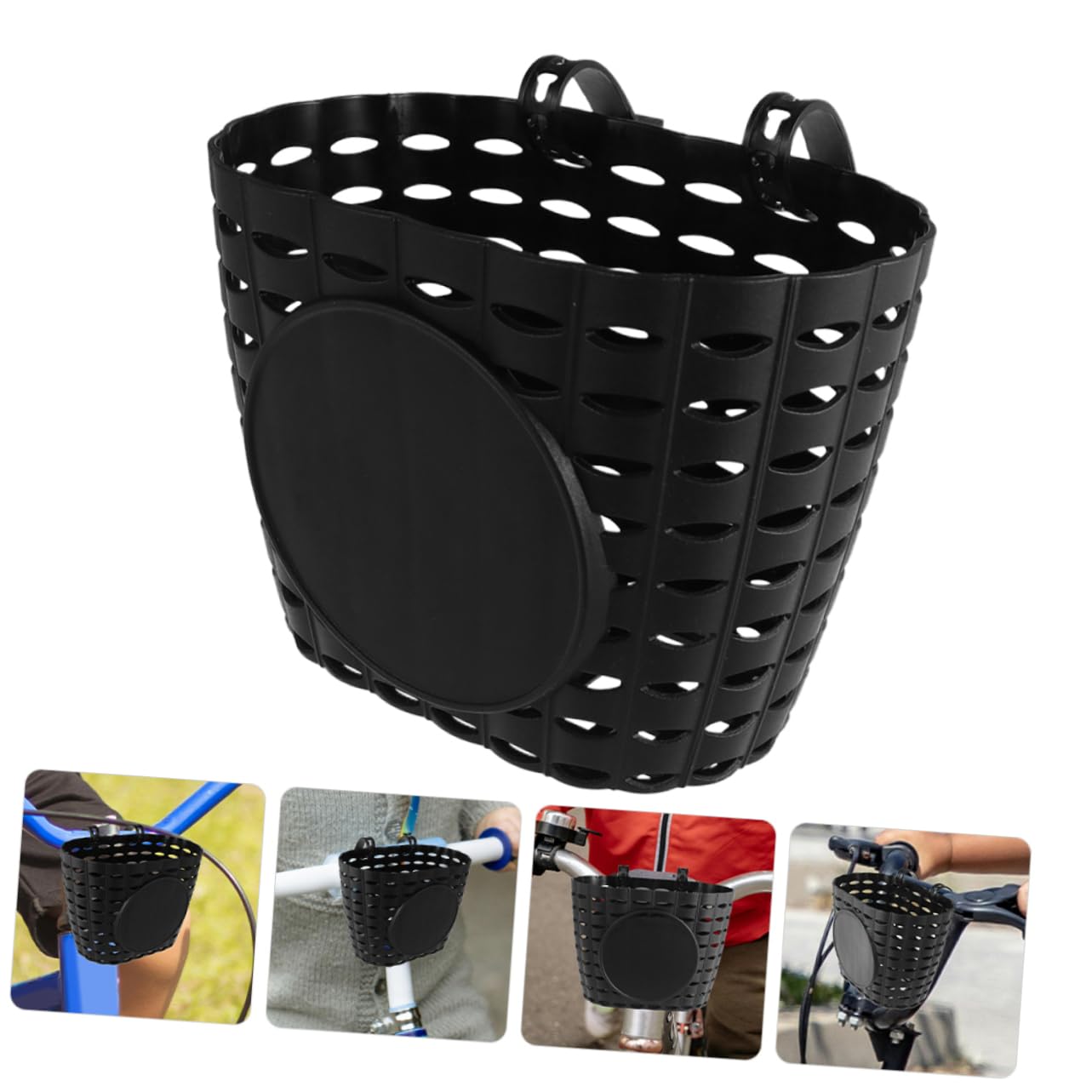 UPKOCH Canasta Desmontable para Bicicleta Almacenamiento y Duradero con Negro Accesorio para Bicicletas