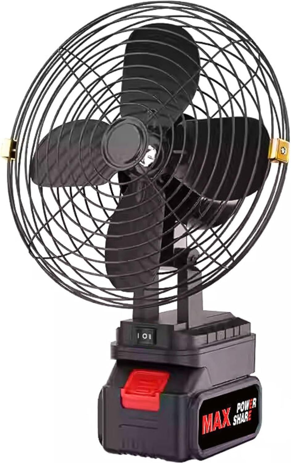 Rechargeable Lithium Battery Strong Winds Adjustable Fan with 1 Months Warranty Ultra High Speed 1430 mm Table Fan (5 Star | Black | Pack of 1)-image-6
