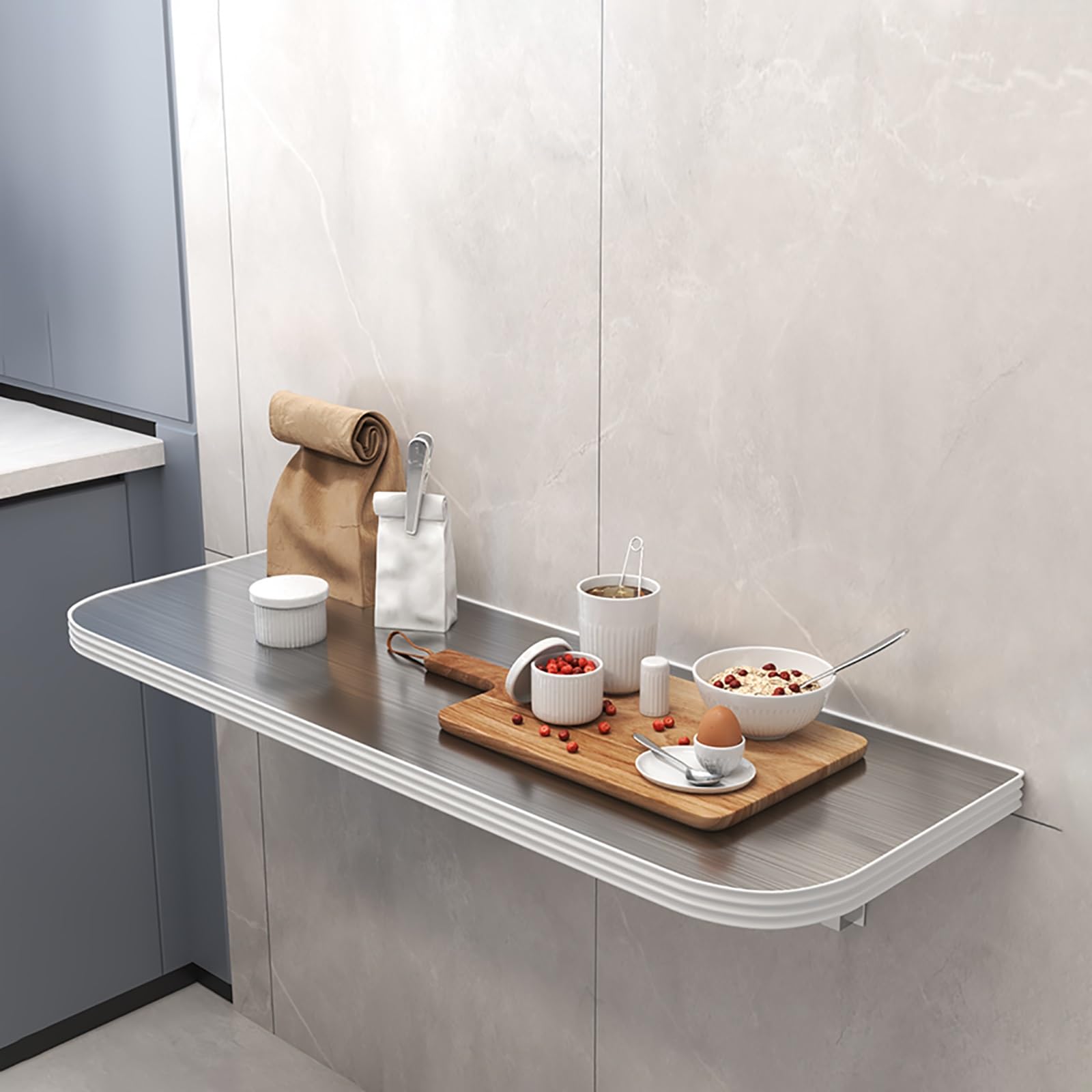 BAYTEWJX Heavy Duty Foldable Work Table Stainless Steel Folding Table Floating Foldable Table Fold Wall Mounted Workbench Space Saving Kitchen Dining Table For Apartment Study Kitchen Restaurant.