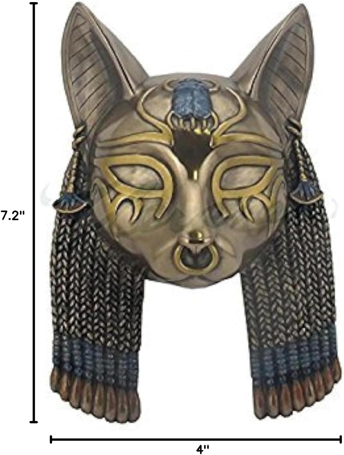 Bastet Mask Egyptian Wall Plaque Sculpture