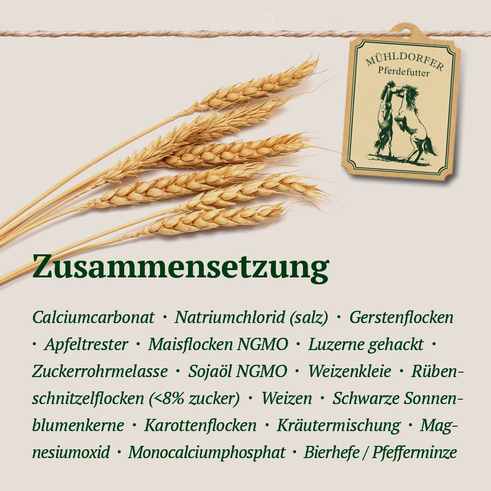 Mühldorfer Struktur Equichamp - 20 kg - Vitalstoffkonzentrat mit wohltuenden Kräutern - Strukturreich