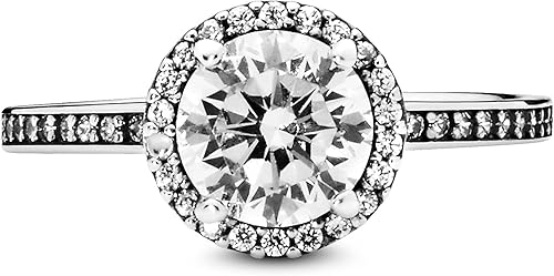 Miniatura 3 de PANDORA Anillo Classic Elegance, plata de ley, circonita cúbica transparente, talla 8.5, Circonita, plata esterlina, oro