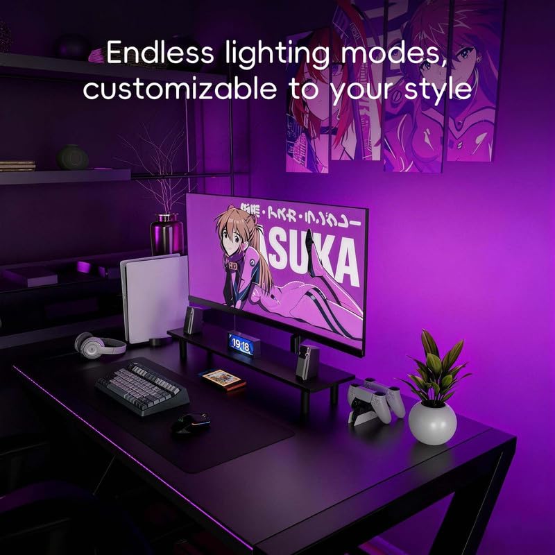 Skydimo, striscia di luci LED a 4 lati, per schermo da 27", retroilluminazione monitor, luci a LED, retroilluminazione PC, sincronizzazione con schermo a colori o musica, luce dinamica intelligente