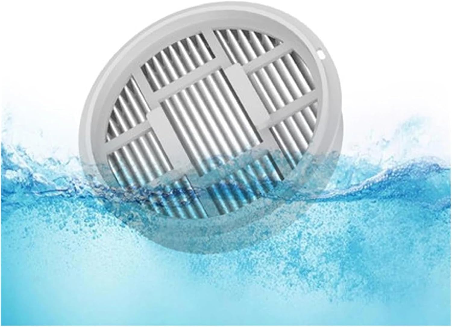 HEPA filter being washed under running water