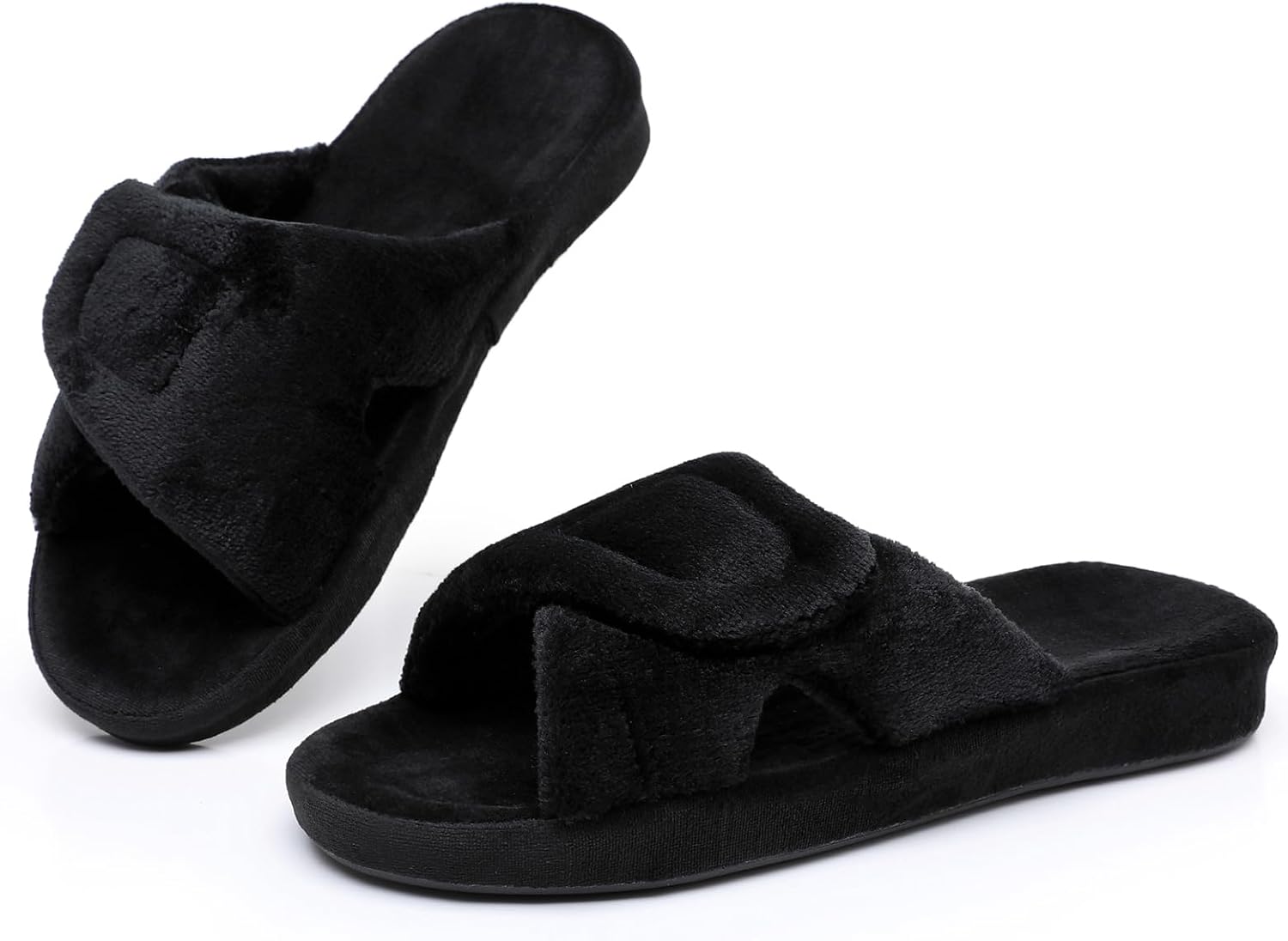 Git-up Women’s Adjustable Diabetic Slippers Memory Foam House Shoes Cozy Arch Support Orthotic Heel Cup Arthritis Edema Slippers Non Slip Rubber Sole, Open Toe Fuzzy Slide Sandals for Ladies Git-up Women’s Adjustable Diabetic Slippers Memory Foam House Shoes Cozy Arch Support Orthotic Heel Cup Arthritis Edema Slippers Non Slip Rubber Sole, Open Toe Fuzzy Slide Sandals for Ladies