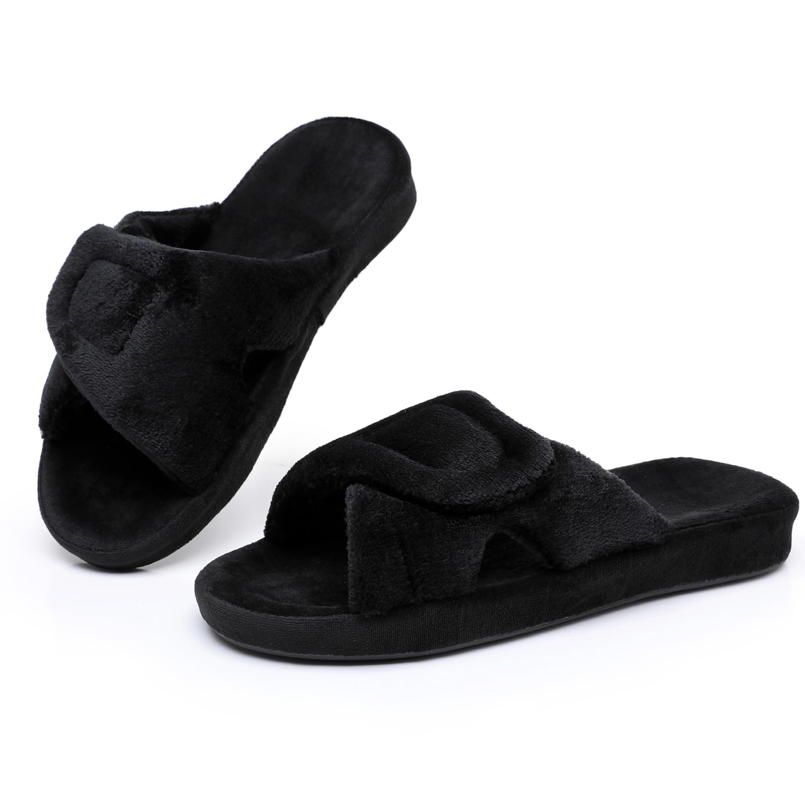 Adjustable Slippers Walmart Ladies House Slippers Git-up Women's