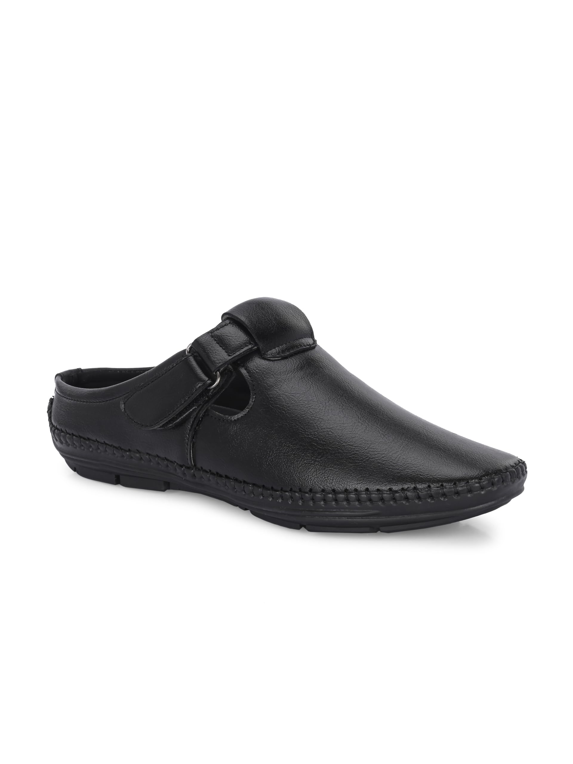 UNDERROUTE R11 Synthetic Leather Velcro Straps Casual Sandals For Men (Black) (B0D4MG6CQX) Amazon Price History, Amazon Price Tracker