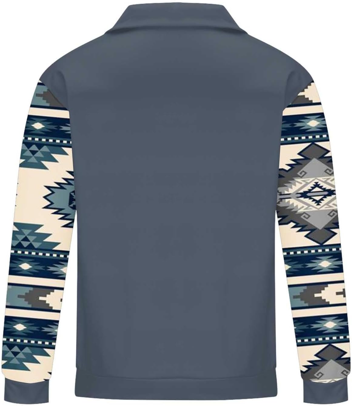 Western Sweatshirts for Men Aztec Cowboy Vintage Graphic Fleece Hoodie Mens Quarter Zip Pullover Country Jacket - Image 4