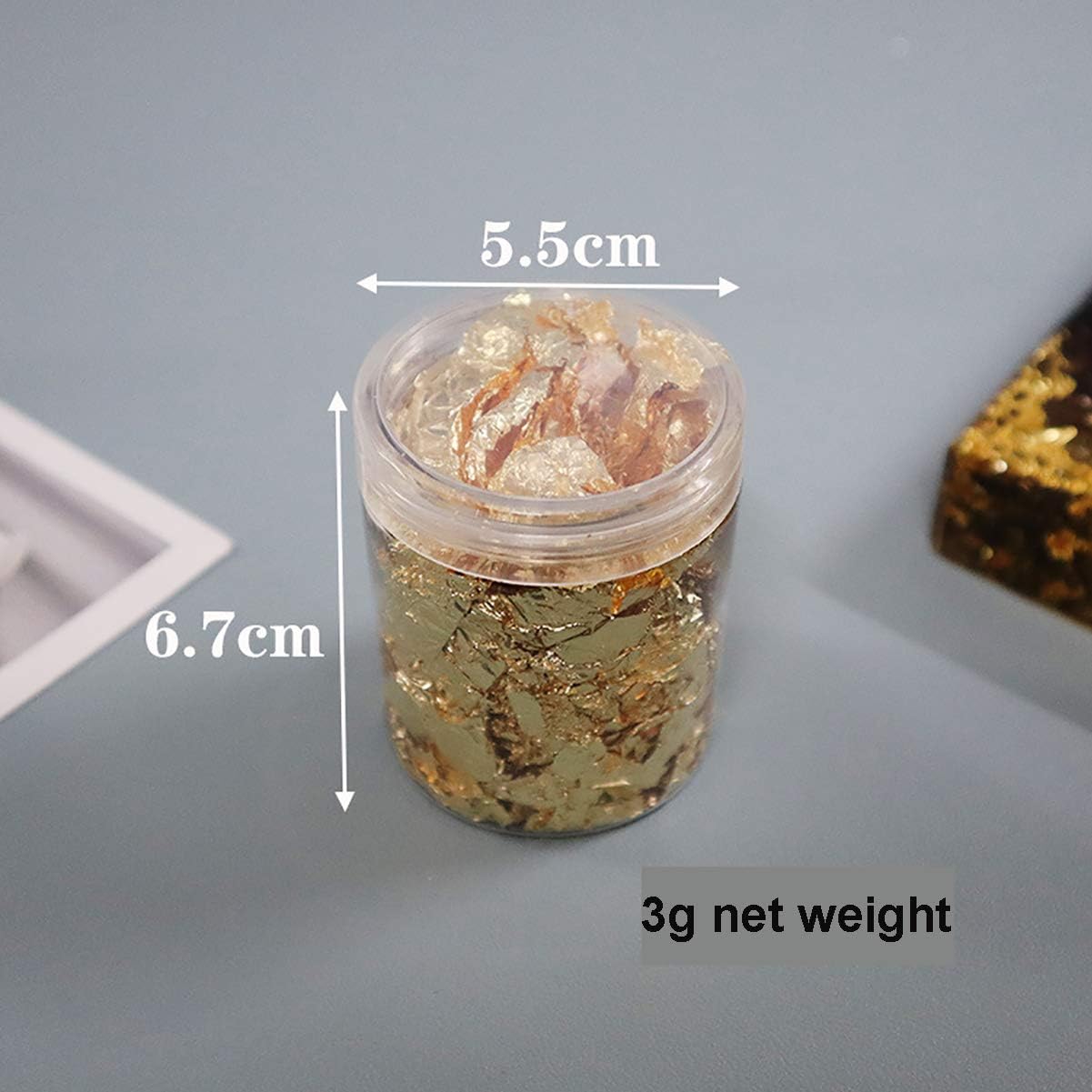 Gold Leaf Flakes, Metallic Foil Flakes for Resin