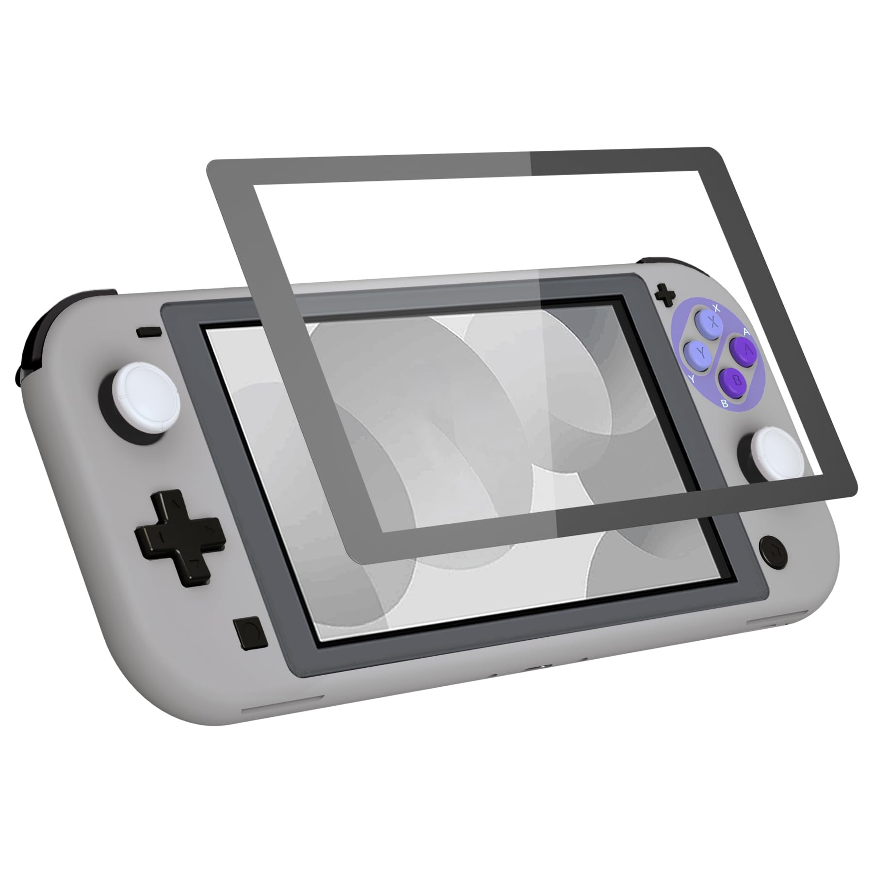 eXtremeRate Full Case Gehäuse für Switch Lite Console, DIY-Ersatz Hülle & Buttons & Schutzfolie Ersatzteile Custom Shell Kit für Nintendo Switch Lite Konsole-Classic SNES-Stil