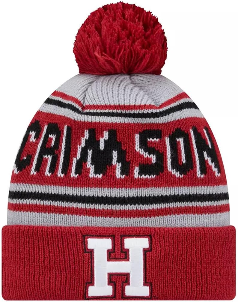 New Era NCAA Cheer Sideline Cuff Beanie Hat with Pom - NCAA Sport Cuffed Winter Knit Toque Cap