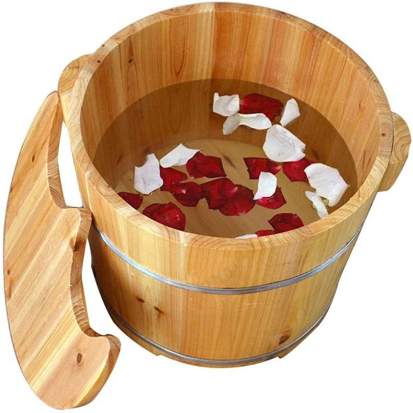 Bañera de madera para pies spa relajante