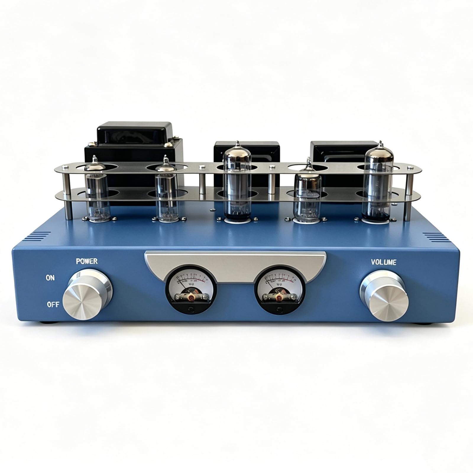 Amplificador De Válvulas, Amplificador Estéreo De Alta Fidelidad con Dos Medidores VU Y Bluetooth Integrado, para Altavoces Domésticos.