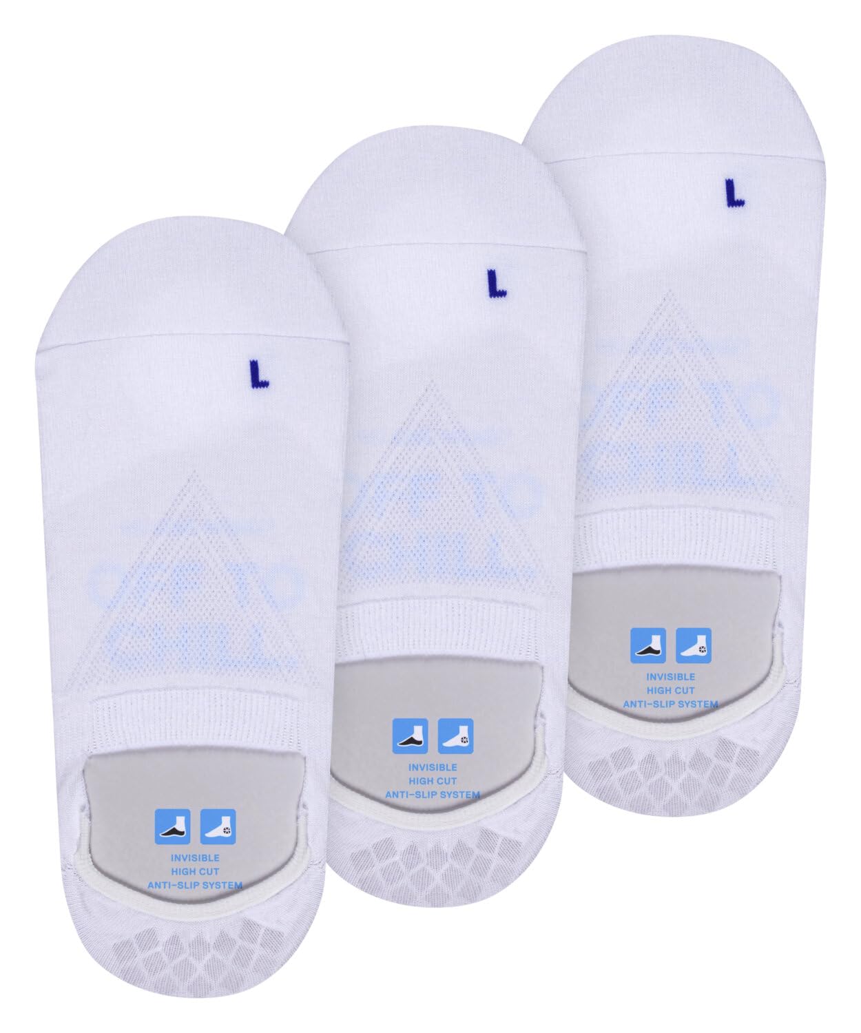 FALKE Uniseks Stopki Cool Kick Invisible Multipack U In Oddychający I Szybkoschnący niewidoczne jednokolorowe 3 Pak, Biały White 2000, 44-45