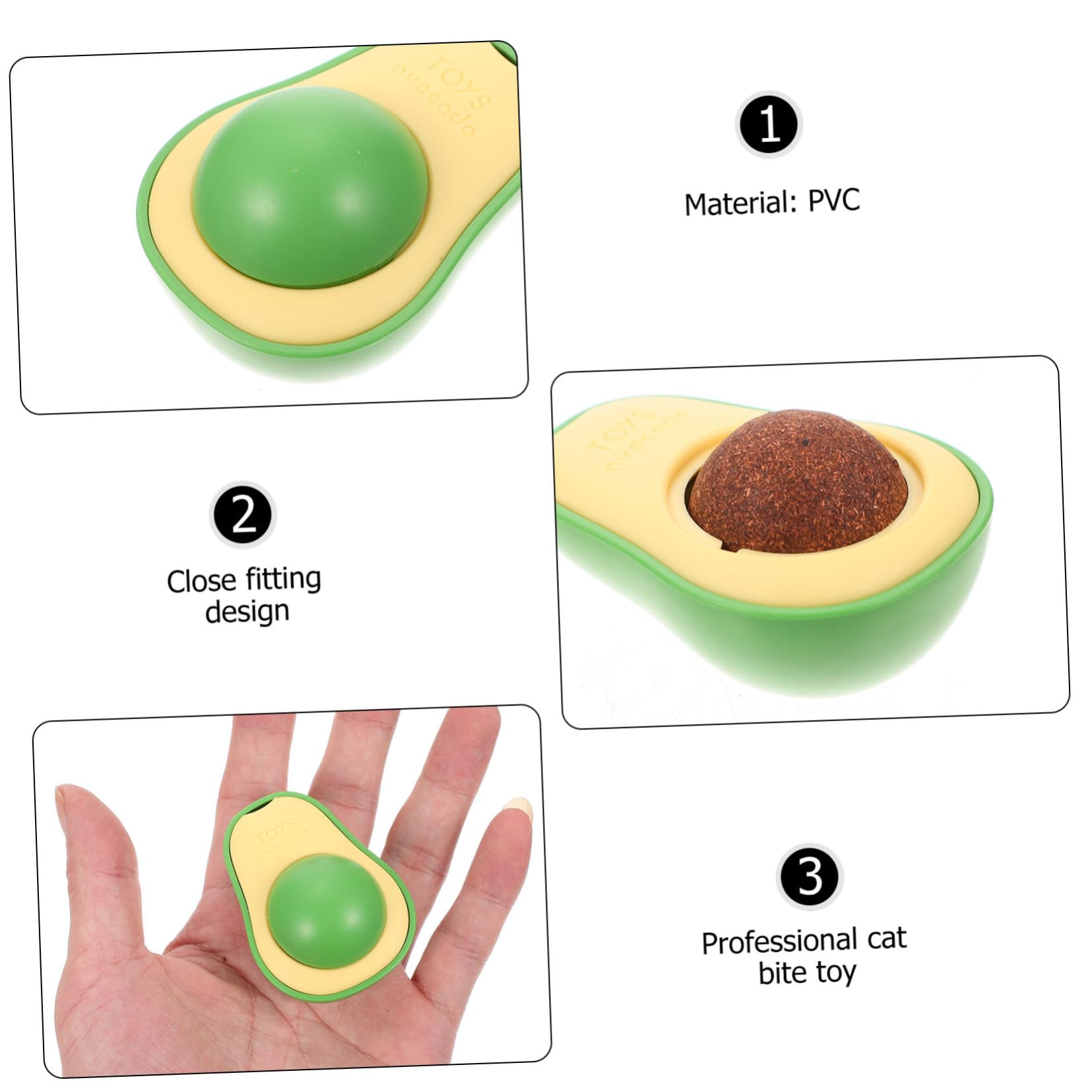 VANZACK 6stücke Katzenminze Spielzeug Für Katzen Avocado Katzenminze Bälle Für Kätzchen Zahnpflege Fördert Gesundes Und Einsamkeit
