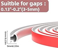 Vista 6 de Tira de sellado de puerta contra intemperie, burlete de puerta, tira de sellado de puerta autoadhesiva para marco de puerta, burlete de aislamiento