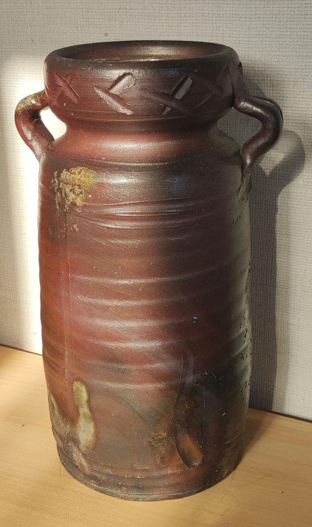 極上 存在感ある備前焼 花器 銘あり 骨董br/#生け花 【公式通販】
