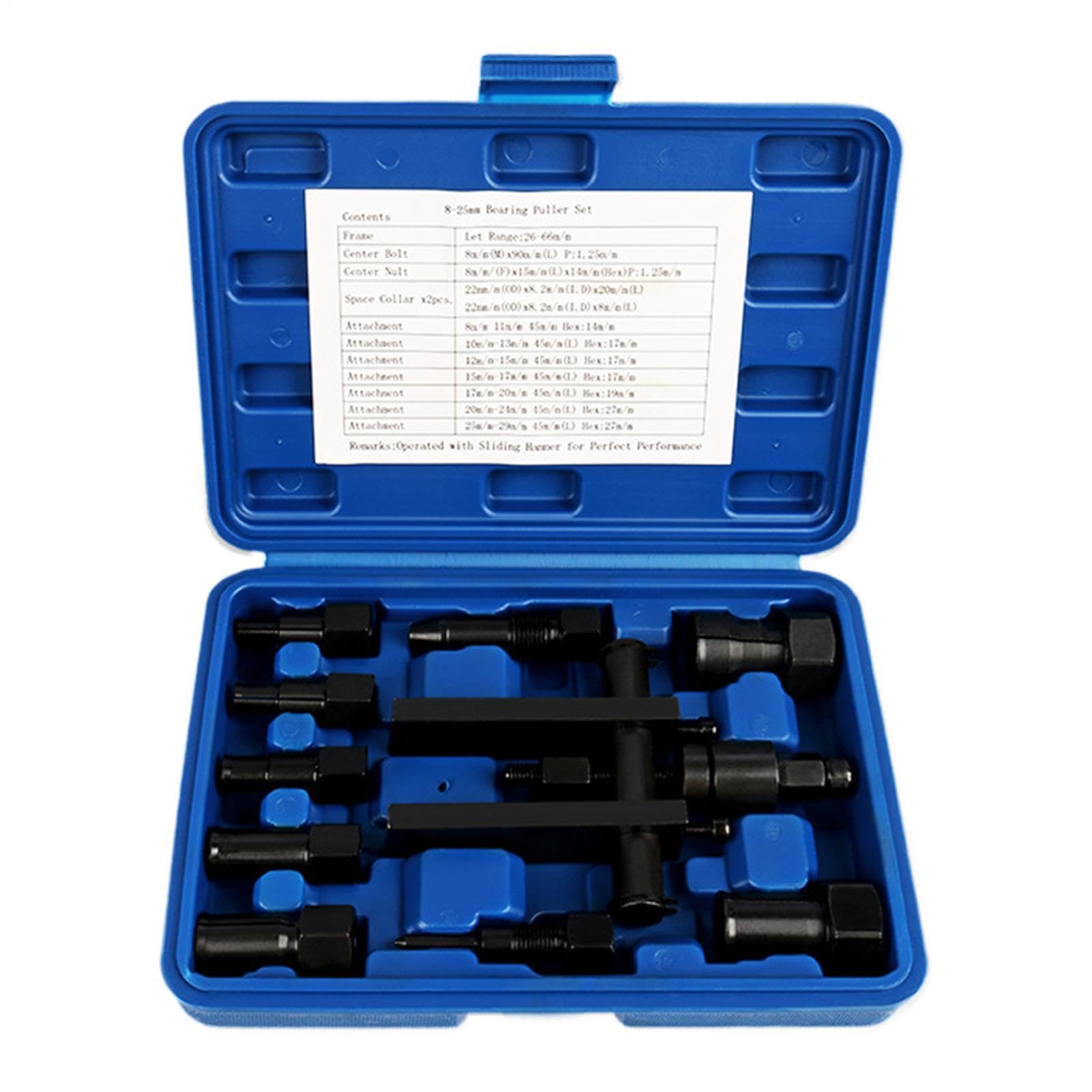Estrattore Cuscinetti Interni Moto Strumento Preciso a Incasso con Astuccio | Set per Estrarre Cuscinetti Ciechi per Meccanici e Fai Da Te in Officina